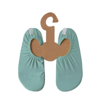 Abbildung von Slipstop Kinder Strandschuhe Anti Rutsch Sport Schwimmschuhe Badeschuhe Urlaub Mint Blue Junior Sonnenschutzfaktor 50+, Gr. 21 23