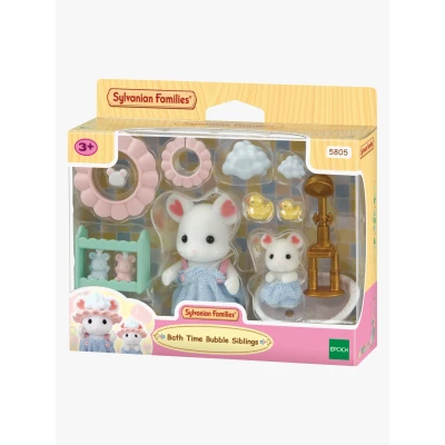 Abbildung von Sylvanian Families Bath Time Bubble Geschwister Figuren