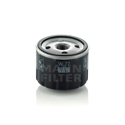 Abbildung von MANN FILTER W 77 Ölfilter 3/4 16 UNF mit einem Rücklaufsperrventil Anschraubfilter RENAULT: 4 Estate, 5 Hatchback, 17 Coupe, FIAT: Cinquecento