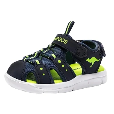 Abbildung von Kangaroos Kmini Riemensandalette für Kinder, Größe: 22, Dark navy/lime Schuhe
