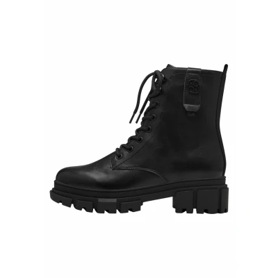 Abbildung von s.Oliver Damen Stiefeletten ohne Absatz zum Schnüren Vegan, Schwarz (Black), 41 EU