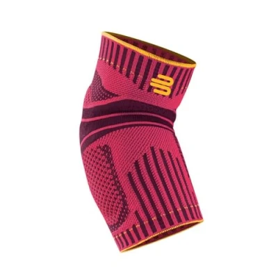 Abbildung von BAUERFEIND 1 Unisex Ellenbogen Sportbandage, Rechts/links tragbar, Für Ball , Rückschlag und Leichtathletiksport, Stabilität am Ellenbogen, S/Pink, 92 g