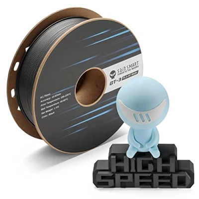 Abbildung von SainSmart GT 3 Mattes PLA Filament 1,75mm, bis zu 500mm/s Schneller Druck, Hochwertiges 3D Drucker Filament, 1 KG Spule, Maßgenauigkeit +/ 0,02mm, Schwarz