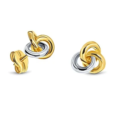Abbildung von Miore Ohrringe Damen Bicolor Gelbgold / Weißgold 14 Karat 585 Gold Ohrstecker