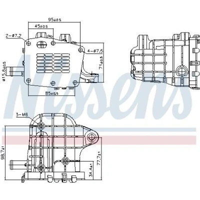 Abbildung von NISSENS 989481 AGR Kühler ohne Unterdruck Bypass CITROËN: C4 Picasso 2, Relay II Van