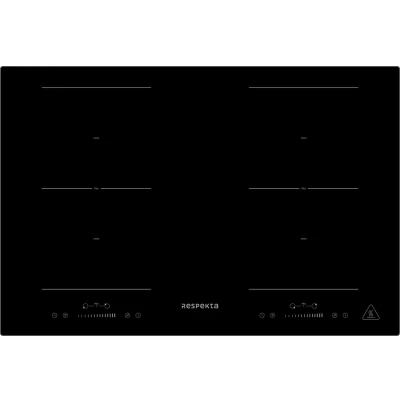 Abbildung von Respekta Rahmenloses Induktionskochfeld autark/Einbaukochfeld induktiv mit 4 Platten / 9 Leistungsstufen/Touch Control/Timer/Kindersicherung 77 cm/in schwarz/KM 8800IF 28