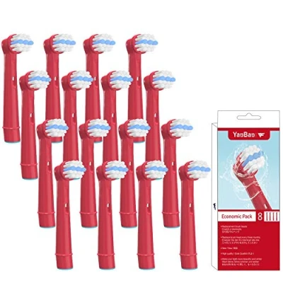 Abbildung von YanBan 16 Stück Kinder Zahnbürstenköpfe für Oral B Ersatz Bürstenköpfe Braun Elektrische wiederaufladbare Zahnbürste kompatibel Sensitive Clean, Professional Care, Advanced Power, Floss