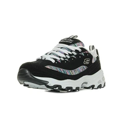 Abbildung von Skechers Sport Womens D&#039;LITES Interlude Sneakers Damen Schuhe Schwarz, Schuhgröße:36 EU