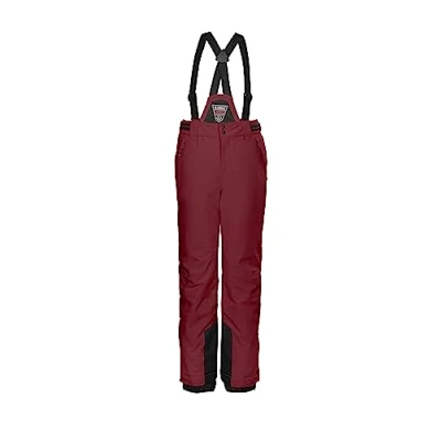 Abbildung von killtec Mädchen Skihose/Funktionshose mit abzippbarem Latz, Schneefang und Kantenschutz KSW 77 GRLS SKI PNTS, tiefrot, 116, 37258 000