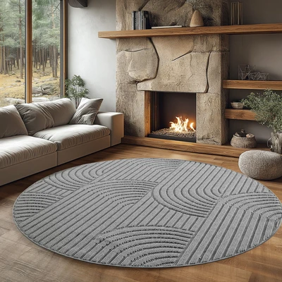 Abbildung von Ayyildiz Teppiche Teppich "HELIX 2201" rechteckig 7 mm Höhe 3D-Effekt durch Cut-Loop-Webtechnik