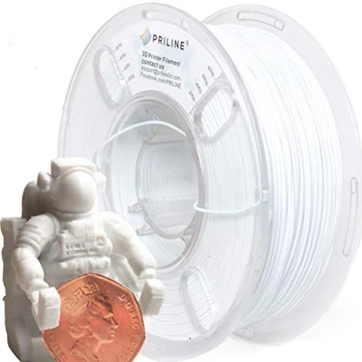 Abbildung von PRILINE PLA Filament, 1.75mm 3D Printer Filament 1KG Spool, White