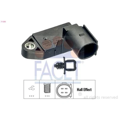 Abbildung von FACET 7.1232 Bremslichtschalter elektronisch, mechanisch Made in Italy OE Equivalent VOLKSWAGEN: Transporter 5 Bus, Golf 5, Touran I, SEAT: Altea
