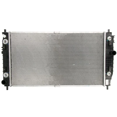Abbildung von NRF 53954 Kühler, Motorkühlung Aluminium 673 372 26 mit Anbauteilen Kühlrippen gelötet