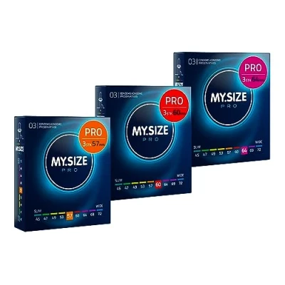Abbildung von MY.SIZE PRO Kondomset Größe 4,5,6 57,60,64mm, 3x3 Stück Die neue Generation Kondome