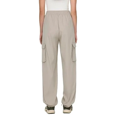 Abbildung von ONLY Cargo Hose Lässige Stoffhose Poptrash Paperback Pants Trousers mit Gummizug Abschluss ONLCASHI, Farben:Hellgrau,Größe Damen:XL/L32,Z Länge L30/32/34/36/38:L32