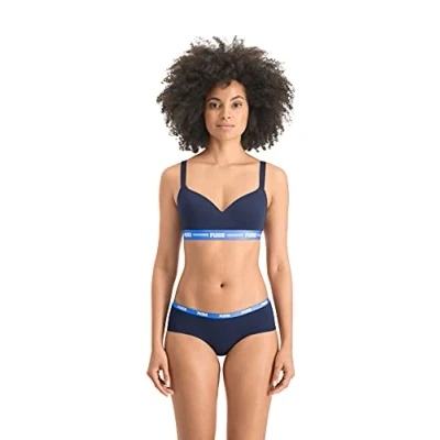 Abbildung von Puma Damen Women&#039;s Basic Hipster Panties, Blau, S EU