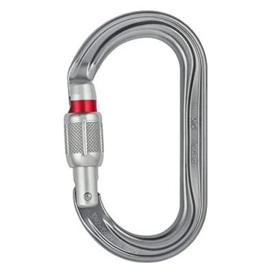 Abbildung von PETZL Ok Screw Lock Grau Leichter ovaler Aluminum Sicherungskarabiner, Größe One Size Farbe