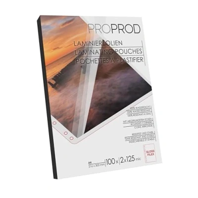 Abbildung von ProProd Premium A4 Filex, 2x125 micron (250 μ) Glossy Laminating Pouches (Pack of 100), Packaging May vary