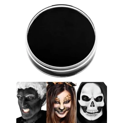 Abbildung von Professionelle Theater Schminke Schwarz Make Up Set Creme Schminkdose Halloween Karneval Motto Party