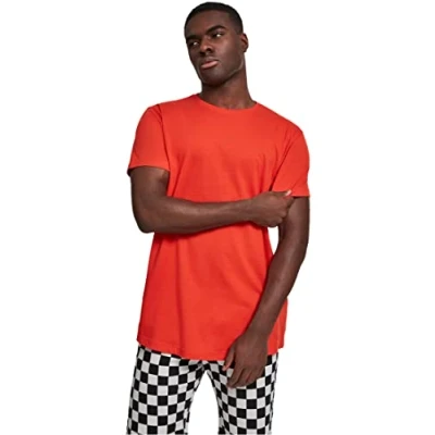 Abbildung von Urban Classics Shaped LONG DO NOT USE Tshirt basic, Herren, Größe: Small, Orange
