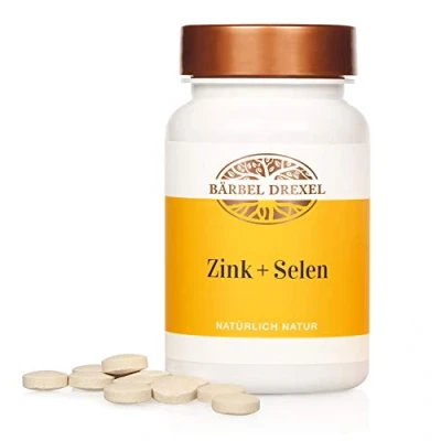 Abbildung von BÄRBEL DREXEL® Zink + Selen Kapseln Hochdosiert (145 Stk) einzigartige Wirkstoffkombination, Vegane Herstellung Deutschland, Zinkglycinat, Haut Haare Nägel Knochen Immunsystem, Selenhefe