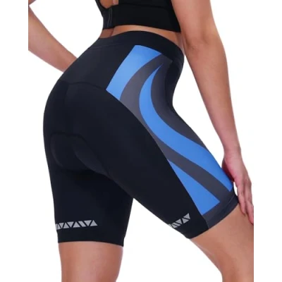 Abbildung von Sportneer Radlerhose Damen Gepolstert Schnelltrockende Fahrradhose Kurz Elastische Radhose Mit Sitzpolster 4D Radsportshorts Kurze Sporthose Breiterem Und Dichterem Polster