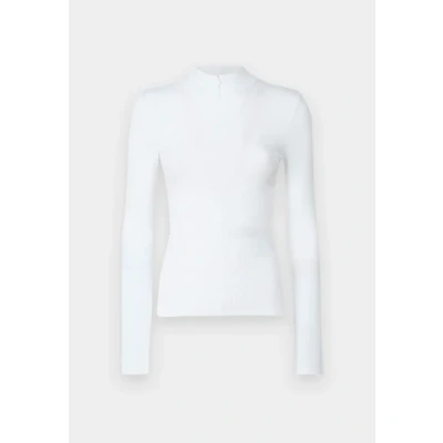 Abbildung von Pieces Pckitte ZIP Tneck Langarmshirt, Damen, Größe: XS, Bright white