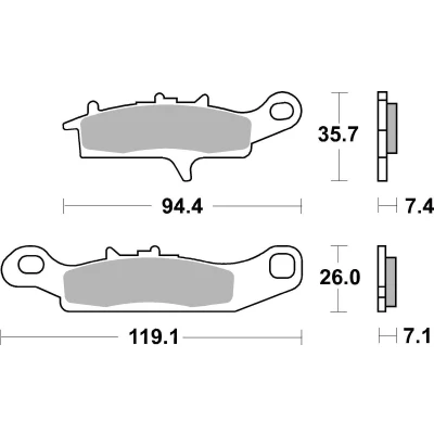 Abbildung von TRW Sinter Offroad MCB757SI Bremsbelagsatz