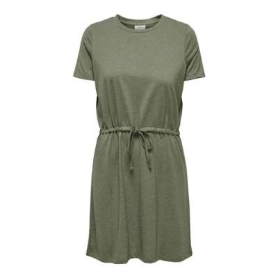 Abbildung von JdY Damen JDYDALILA S/S String Dress JRS ATK Kleid, Deep Lichen Green/Detail:Melange, Small