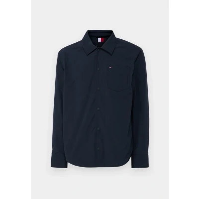 Abbildung von Tommy Hilfiger Packable Shirt Jacket Übergangsjacke, Herren, Größe: Small, Desert sky