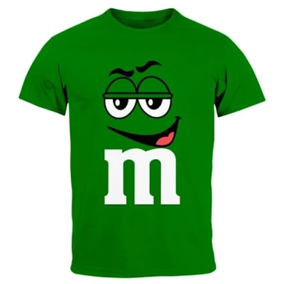 Abbildung von MoonWorks® Herren T Shirt Fasching Karneval M Aufdruck Gruppen Kostüm Verkleidung Last Minute Faschingskostüme Männer Funshirt 4 grün S