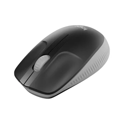 Abbildung von Logitech kabellose Maus M190, geschwungenes Design für beidhändige Nutzung, Batterielebensdauer von 18 Monaten plus Stromsparmodus, USB Empfänger, präzise Kontrolle dank breitem Rad und Tasten Grau