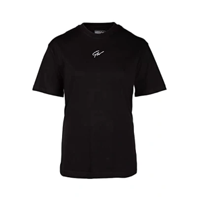 Abbildung von Gorilla Wear Bixby Oversize T Shirt Schwarz Bodybuilding Sport Alltag Freizeit mit Logo Aufdruck leicht und bequem für optimale Bewegung, S