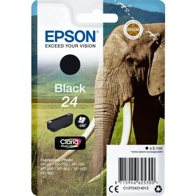 Abbildung von Epson 235M166 Original 24 Tinte Elefant (XP 750, XP 850, 950, 55, 760, 860, 960, 970), schwarz