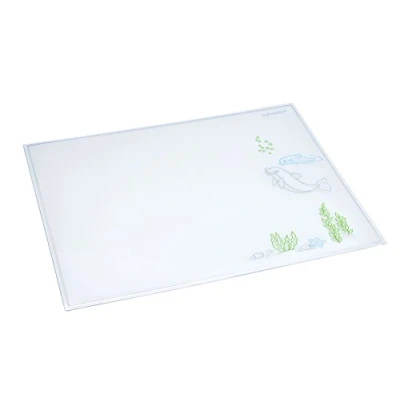 Abbildung von Läufer 43614 Durella Emotion Schreibtischunterlage Motiv Delfin, 40x53 cm, glasklar transparente Schreibunterlage mit Meer