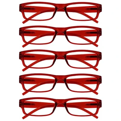 Abbildung von Die Lesebrille Unternehmen Rot Wert 5er Pack Leicht Herren Frauen RRRRR32 Z +2,00