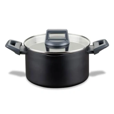 Abbildung von Fackelmann Kochtopf Statement 20cm Topf mit keramischer Beschichtung Recyceltes Aluminium Antihaft PFAS frei, Hitzebeständiger Griff, Für alle Herdarten inklusive Induktion
