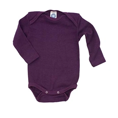 Abbildung von Cosilana, Baby Body Langarm, 70% Wolle, 30% Seide (Pflaume, 74 80)