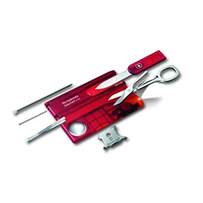 Abbildung von Victorinox, Schweizer Taschenmesser, Swiss Card Lite, Multitool, 13 Funktionen, Spitzklinge, gerade, Schraubendreher 5 mm, Schere