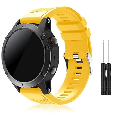 Abbildung von TOPsic Fenix 5 Sportuhr Armband Silikon Sportarmband Uhr Ersatzarmband mit Werkzeug für 5/Fenix Plus/Fenix 6/Fenix 6 Pro/Fenix 7/Fenix 7 Solar/Fenix Sapphire 8 47mm