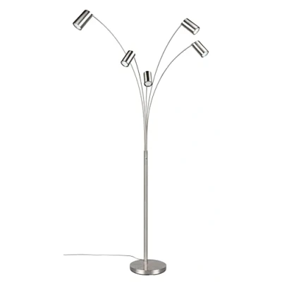 Abbildung von Trio Leuchten Bogenleuchte Marley 412400507, Metall Nickel matt, exkl. 5x GU10
