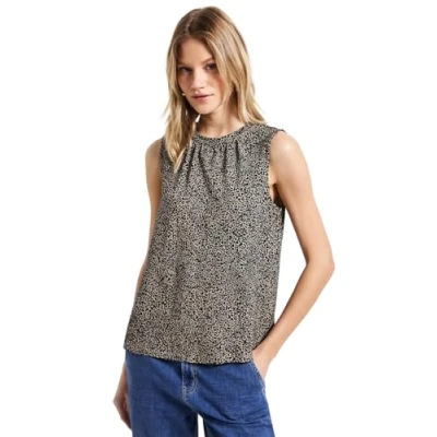 Abbildung von Street One MIT Leomuster Top, Damen, Größe: 44, Beige