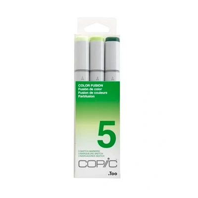 Abbildung von COPIC Sketch Marker Set &quot;Color Fusion 5&quot;, 3 Farben, professionellee Pinsel mit einer flexiblen und mittelbreiten Spitze
