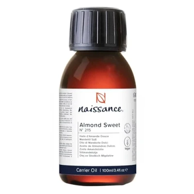Abbildung von Naissance Süßes Mandelöl (Nr. 215) 100ml Vegan, Gentechnikfrei für Haar und Körperpflege, Aromatherapie als Basisöl Massageöle