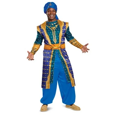 Abbildung von Disguise Genie Deluxe Erwachsenenkostüm für Herren, Blau, XL (42 46)
