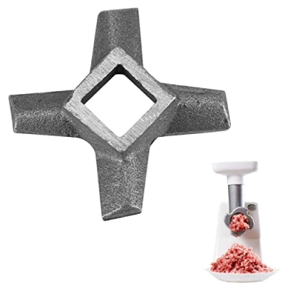 Abbildung von Haofy Fleischwolf Klinge, Edelstahl Messer Cutter Ersatz für Schleifmaschinen, Kreuzmesser zum Zerkleinern von Fleisch in der Küche (5)