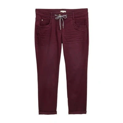 Abbildung von TOM Tailor Tapered Stoffhose, Damen, Größe: 44x28, Bordeaux red