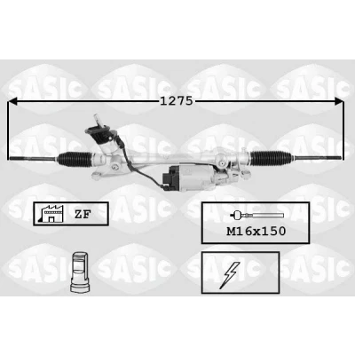 Abbildung von SASIC 7176063 Servolenkung elektrisch mit Axialgelenk, ohne Kugelgelenke SEAT: Leon III ST, SKODA: Octavia 3 Combi