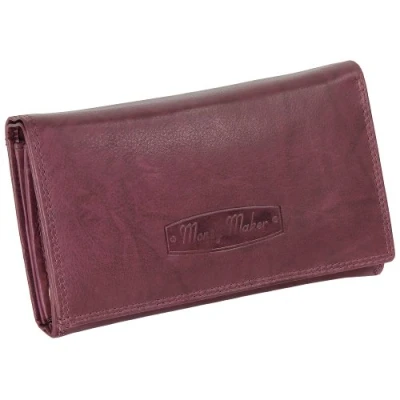 Abbildung von Ledershop24 RFID Damen Leder Geldbörse Portemonnaie Geldbeutel Lang Bordeaux Geschenkset + exklusiven Schlüsselanhänger