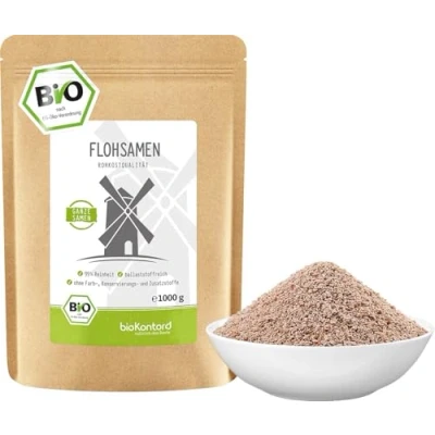 Abbildung von Flohsamen ganz BIO 1000 g I 99% Reinheit ballaststoffreich indische 1 kg bioKontor